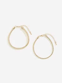 Bracelets à Chaîne Serpent - Ens. de 2