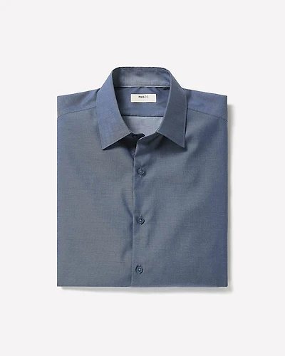 Tailored-Fit Denim-Like Dress Shirt