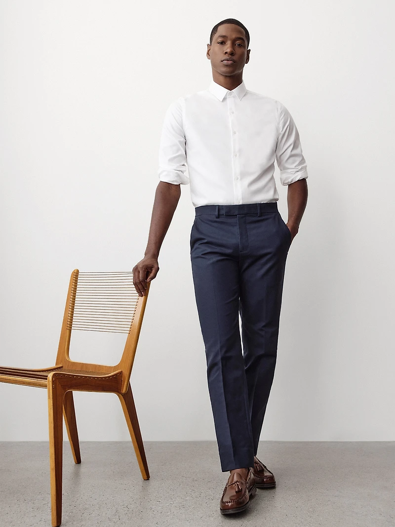 Pantalon de Ville Chino à Coupe Étroite