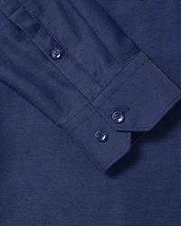 Chemise Habillée à Coupe Ajustée en Dobby Deux Tons