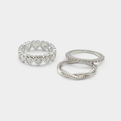 ALDO Lovestack Silver/clear Multi,