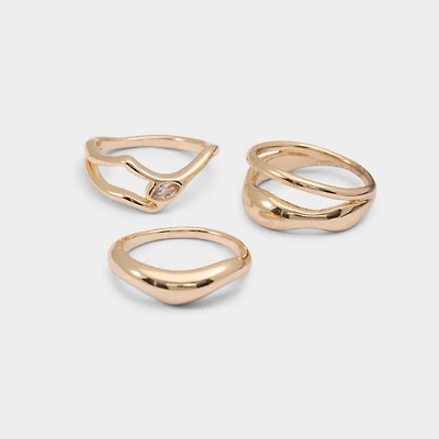 ALDO Swirlring Gold/clear Multi,