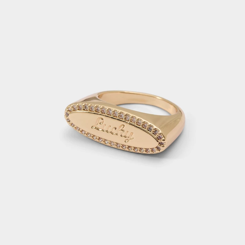 ALDO Luckyring Gold/clear Multi,