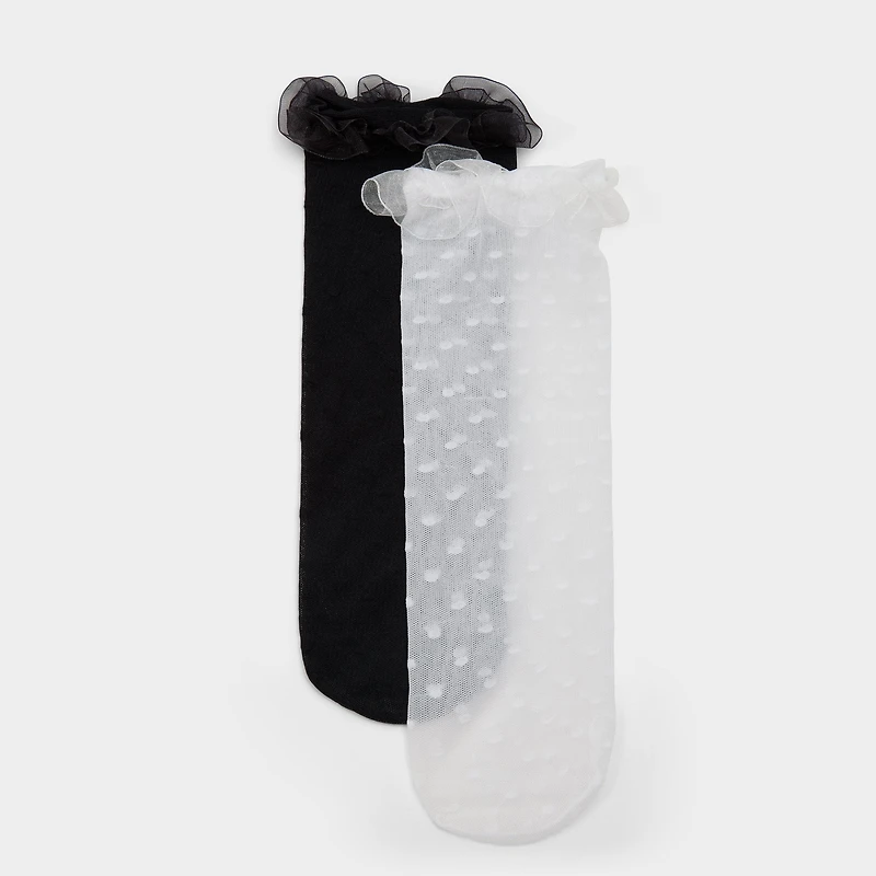 ALDO Polkafrill in Black/white