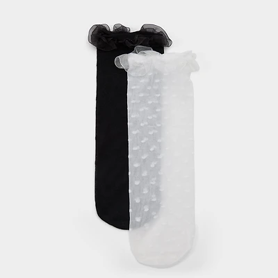 ALDO Polkafrill in Black/white