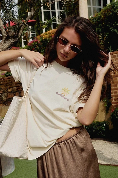 T-shirt graphique ample et long
