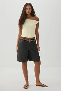 Low Rise Denim Jorts