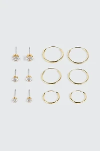 6-Pack 14K Gold Plated Earrings