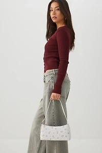 Flower Print Shoulder Bag