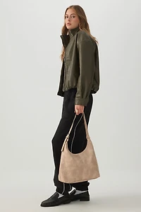 Pebbled Faux Leather Tote