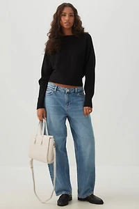 Pebbled Faux Leather Small Tote