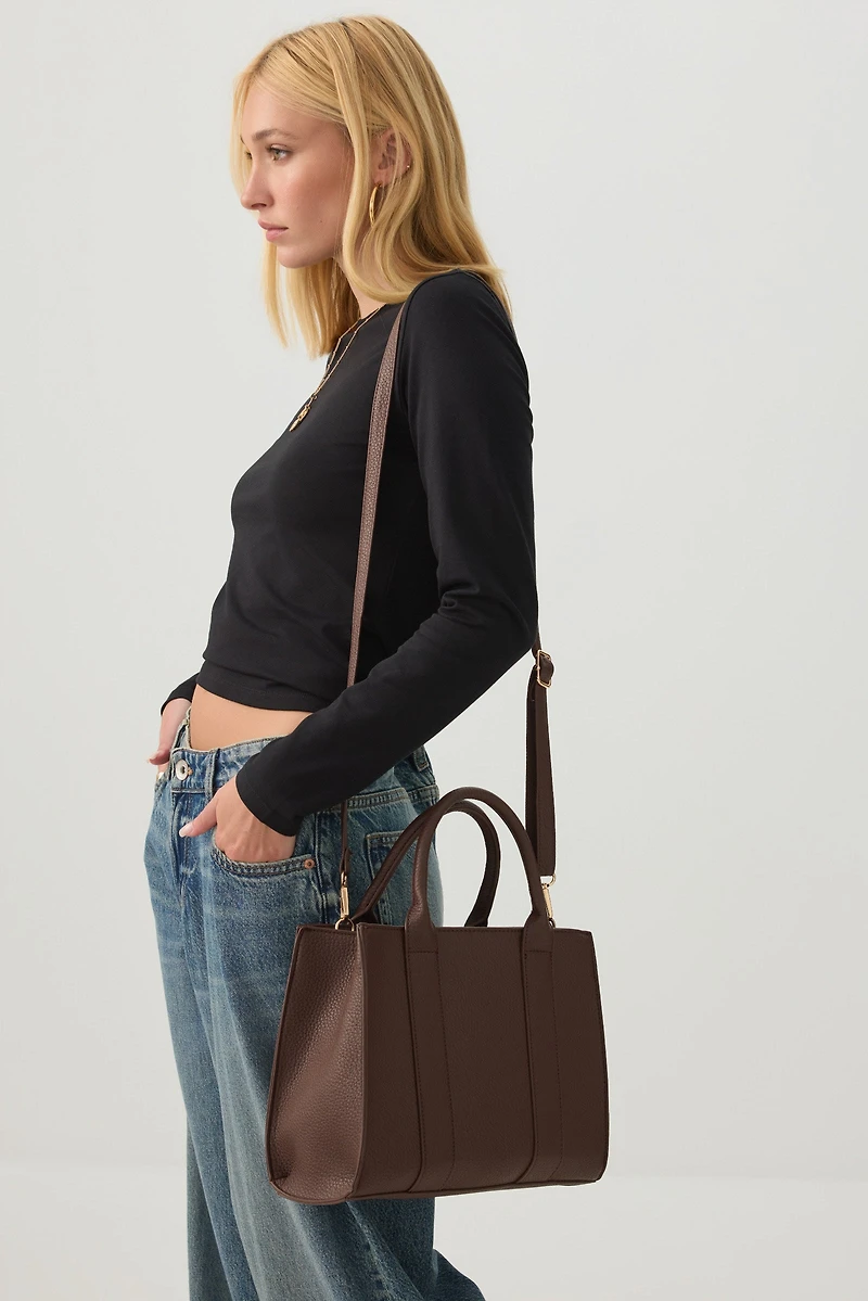 Pebbled Small Tote