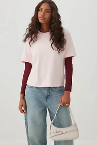 Sac d'épaule en faux cuir à sangle