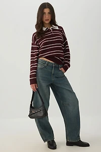 Faux Leather Shoulder Bag with Buckle Strap