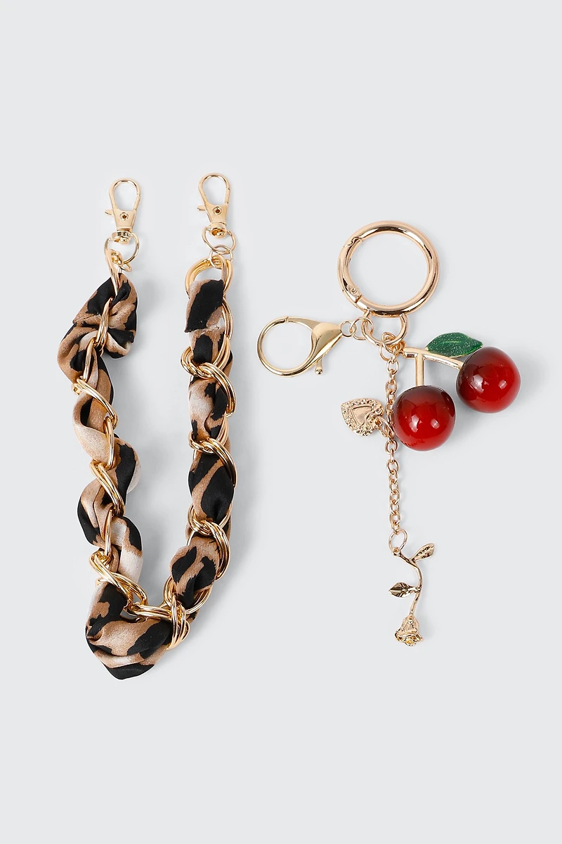 Porte-clés cerises
