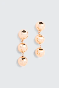 3-Ball Drop Earrings