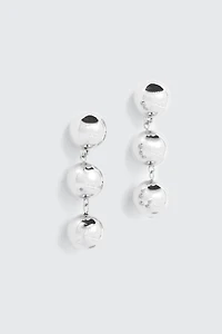 3-Ball Drop Earrings