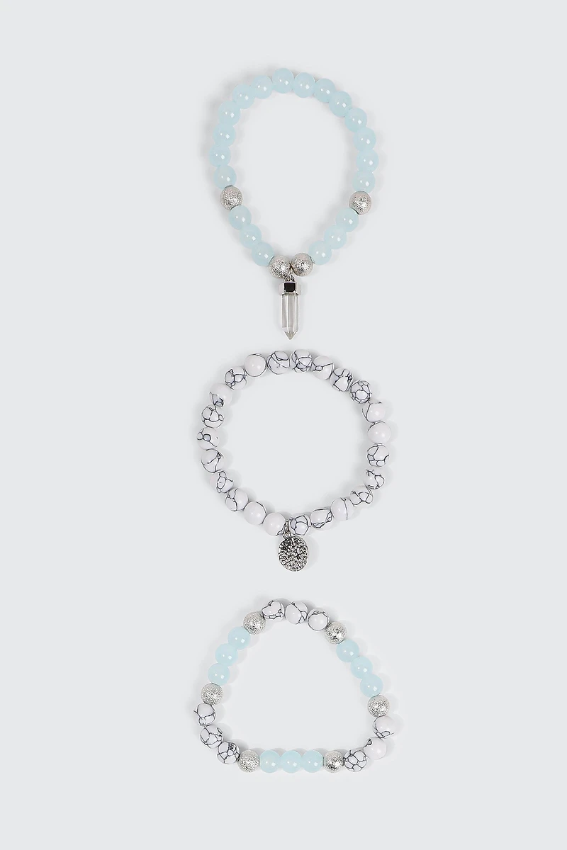 3-Pack Marble Like Bracelets