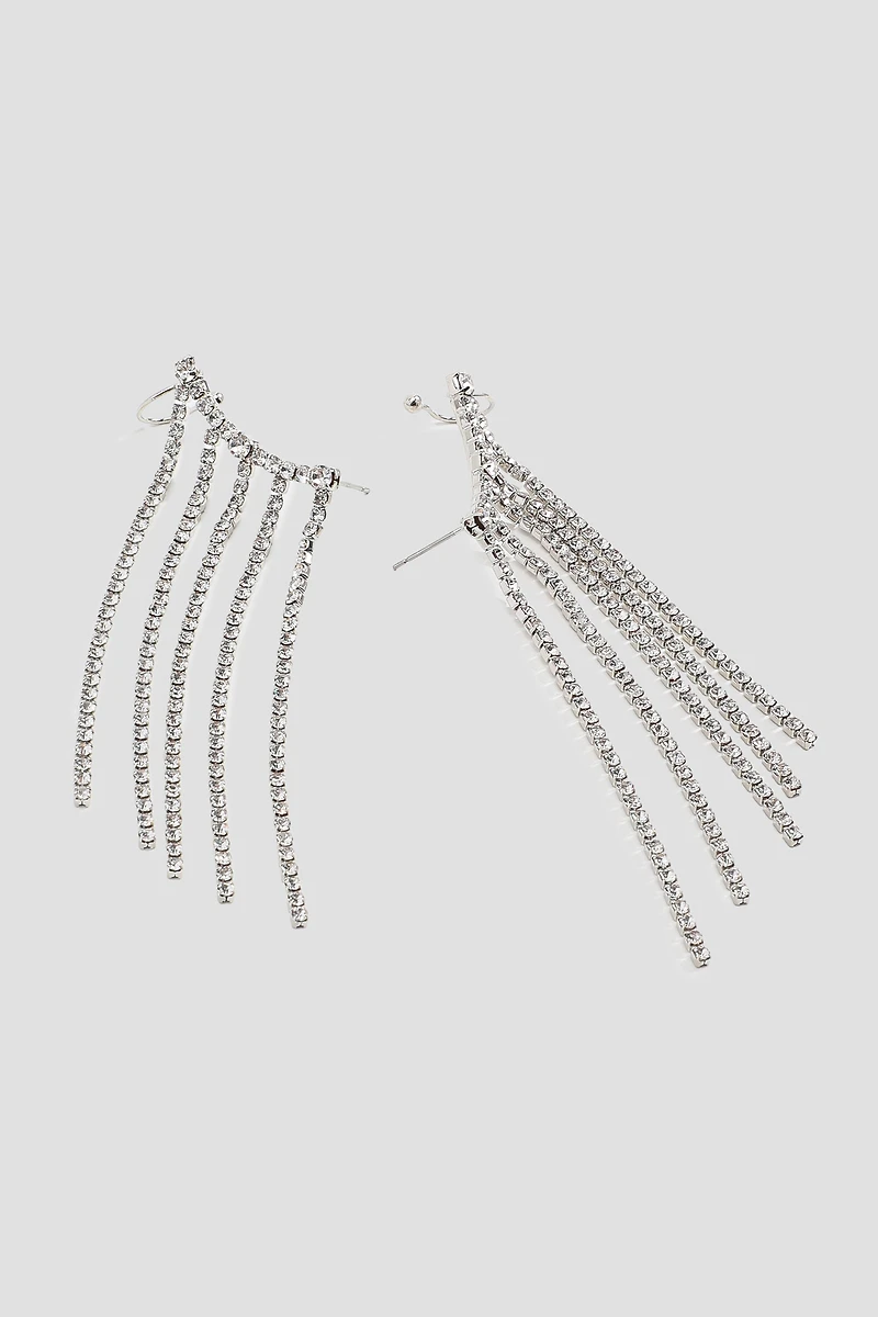Dangle Rhinestone Ear Cuffs