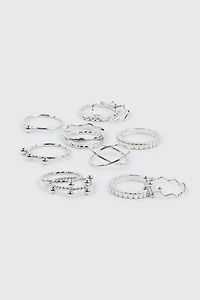 12-Pack Wave & Sphere Rings