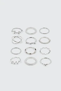 12-Pack Wave & Sphere Rings