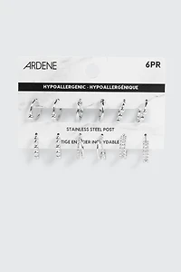 6 paires d'anneaux assortis