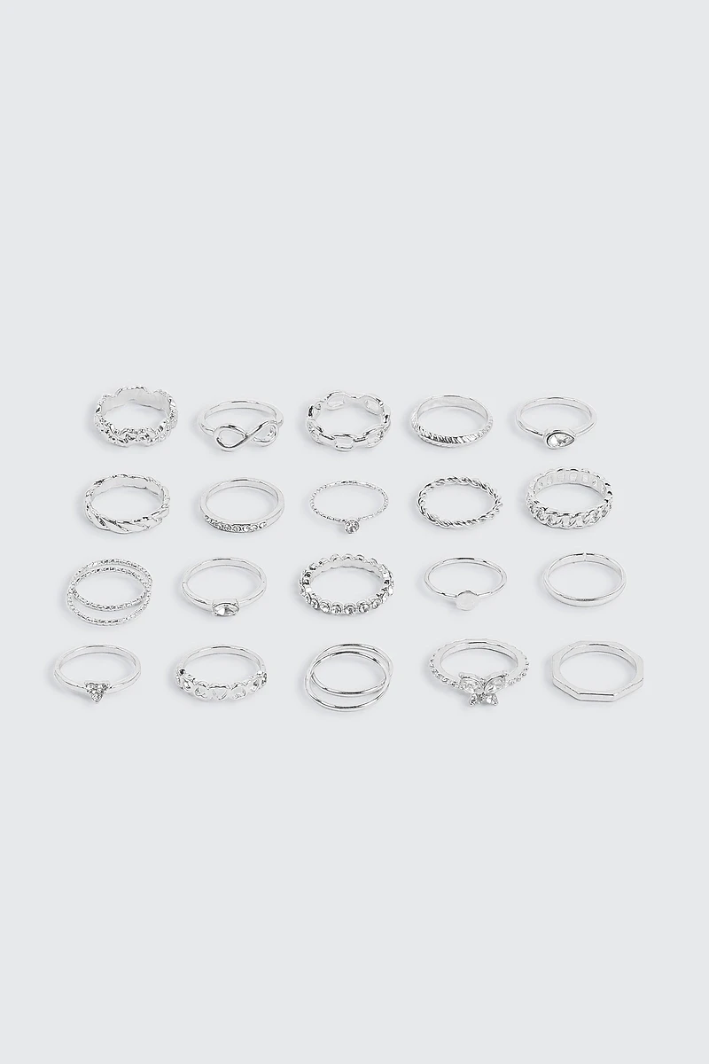 20-Pack Assorted Rings