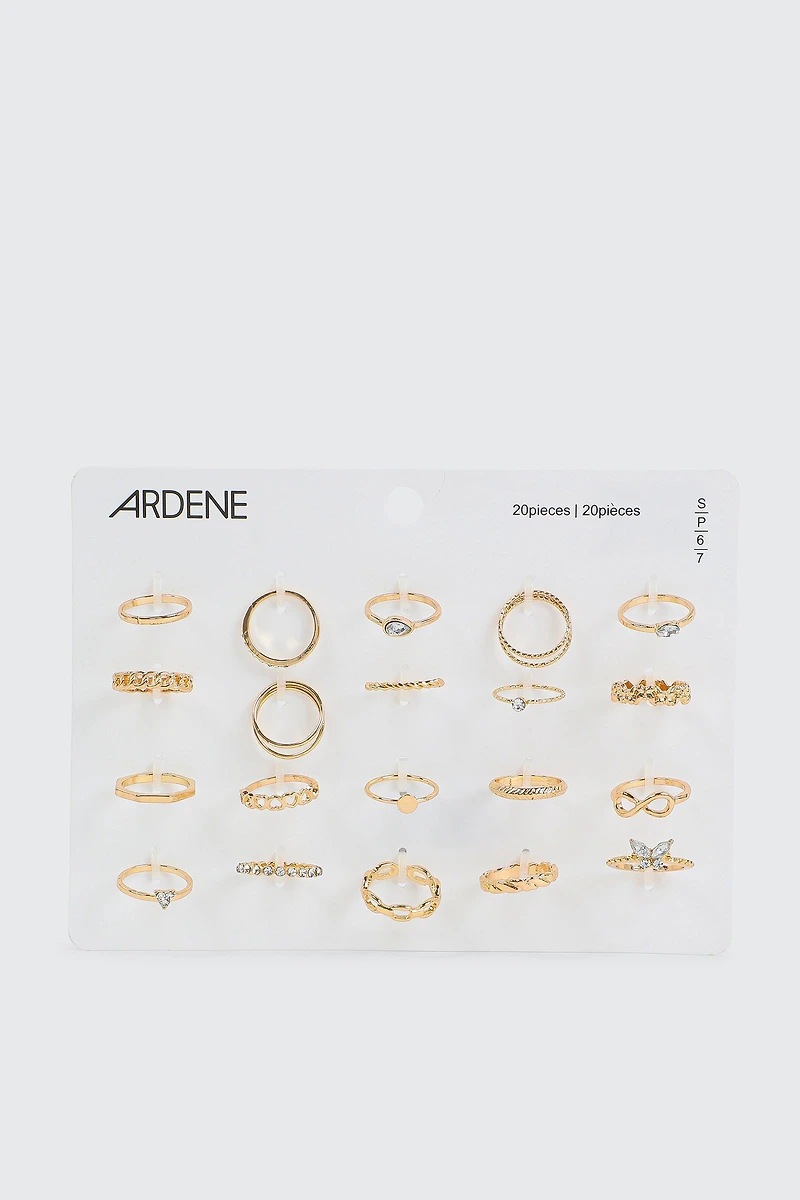 20-Pack Assorted Rings