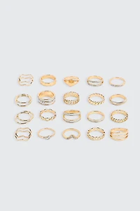 Lot de 20 bagues assorties