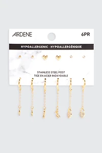 6-Pack Charm Earrings