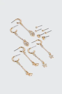 6-Pack Charm Earrings