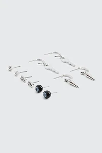 5-Pack Hoop and Stud Earrings