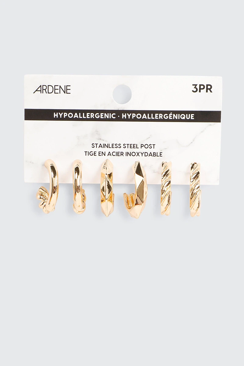 Pack Assorted Hoop Earrings