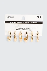 Pack Assorted Hoop Earrings