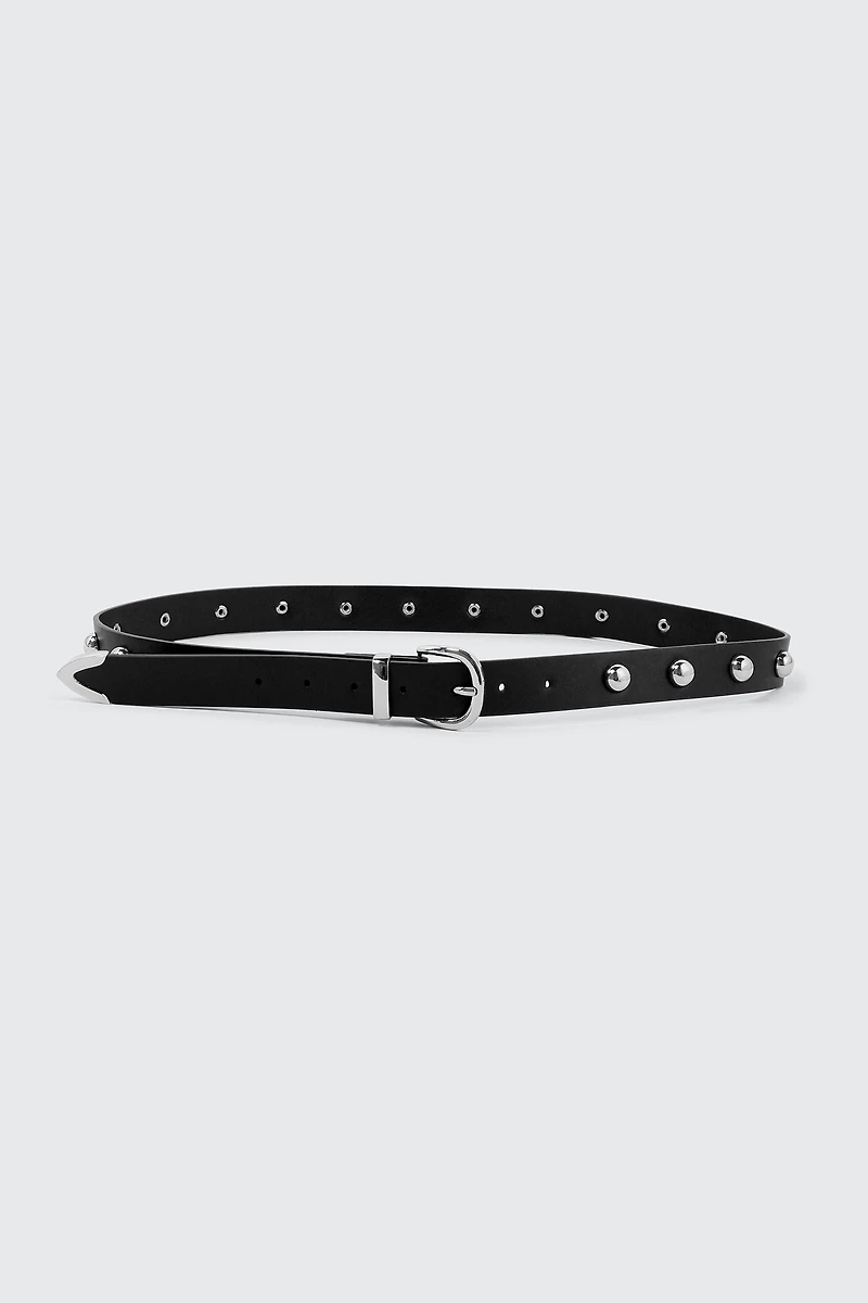 Studded Belt with Metal Tip