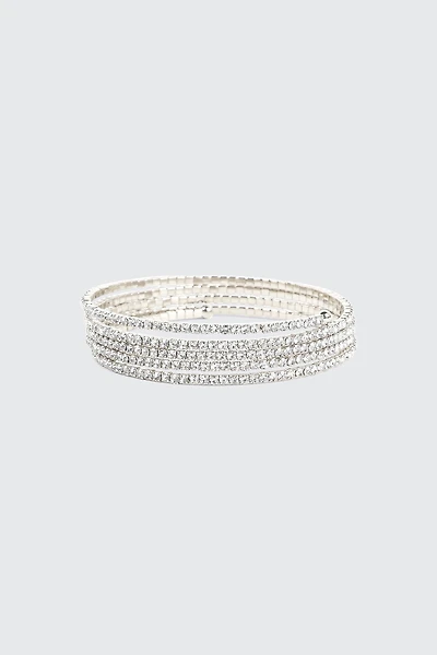 Rhinestone Spiral Bracelet