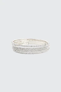 Rhinestone Spiral Bracelet