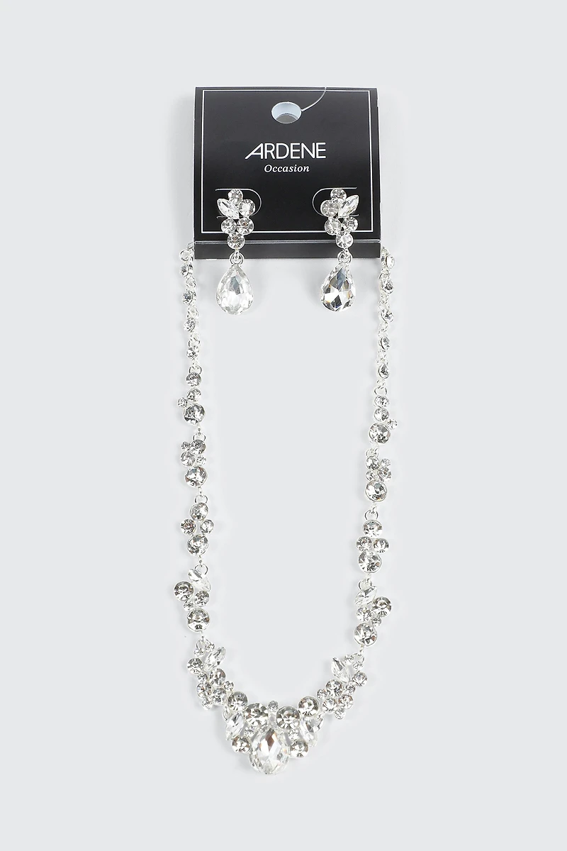 Floral Necklace and Earring Set