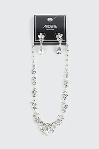 Floral Necklace and Earring Set