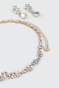 Floral Necklace and Earring Set