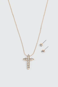 Ensemble-cadeau de bijoux croix