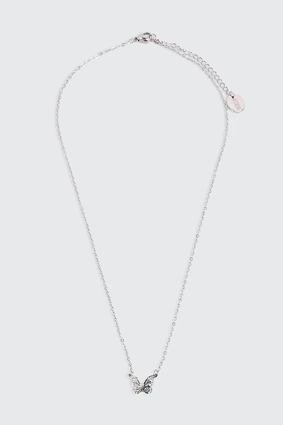 Collier papillon plaqué or 14K