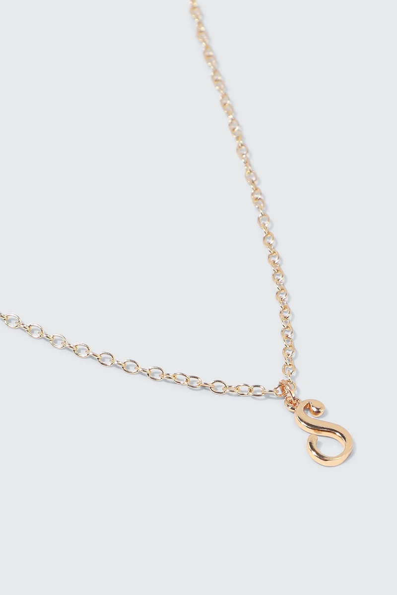 Initial S Necklace