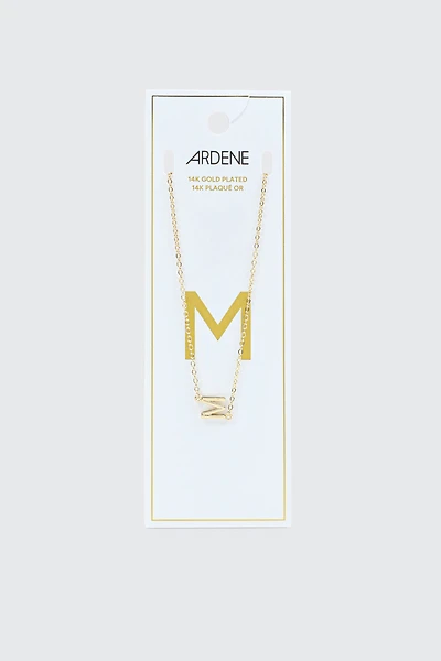 14K Gold Plated Initial M Necklace