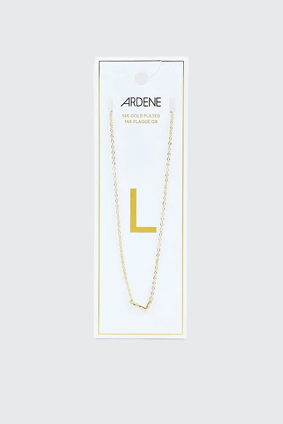 14K Gold Plated Initial L Necklace