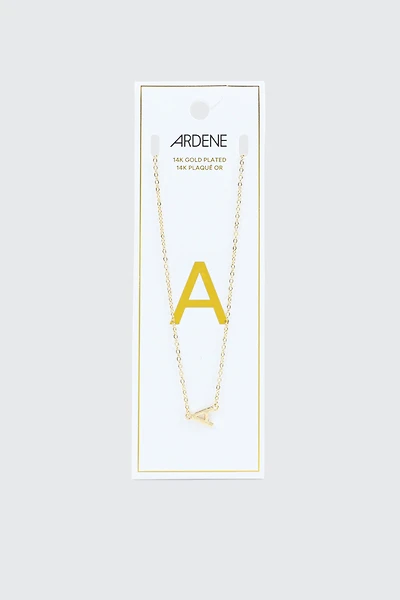 14K Gold Plated Initial A Necklace