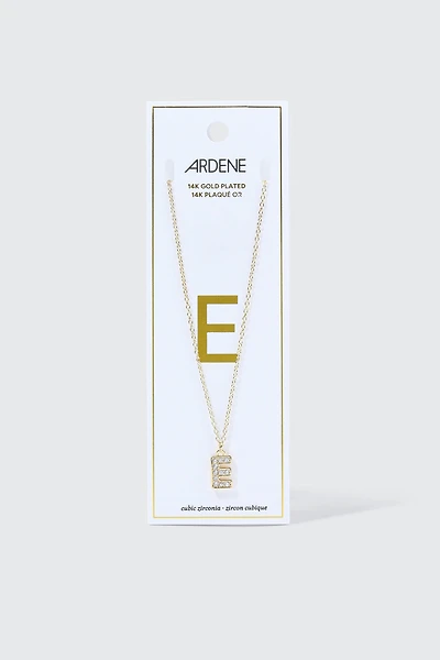 14K Gold Plated Initial E Necklace
