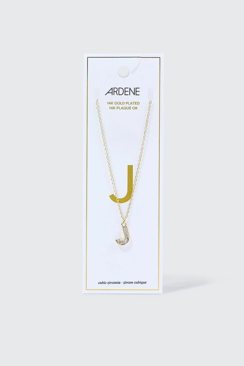 14K Gold Plated Initial J Necklace