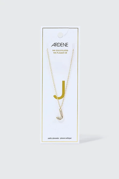 14K Gold Plated Initial J Necklace