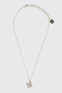 14K Gold Plated Initial M Necklace